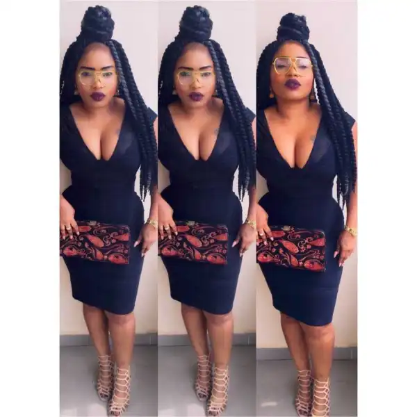 Halima Abubakar Flashes Chest Tattoo in Abuja